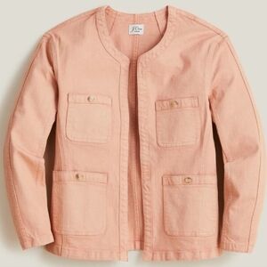 J.Crew Simone Relaxed Garment-Dyed Chore Jacket Sz L Light Caramel